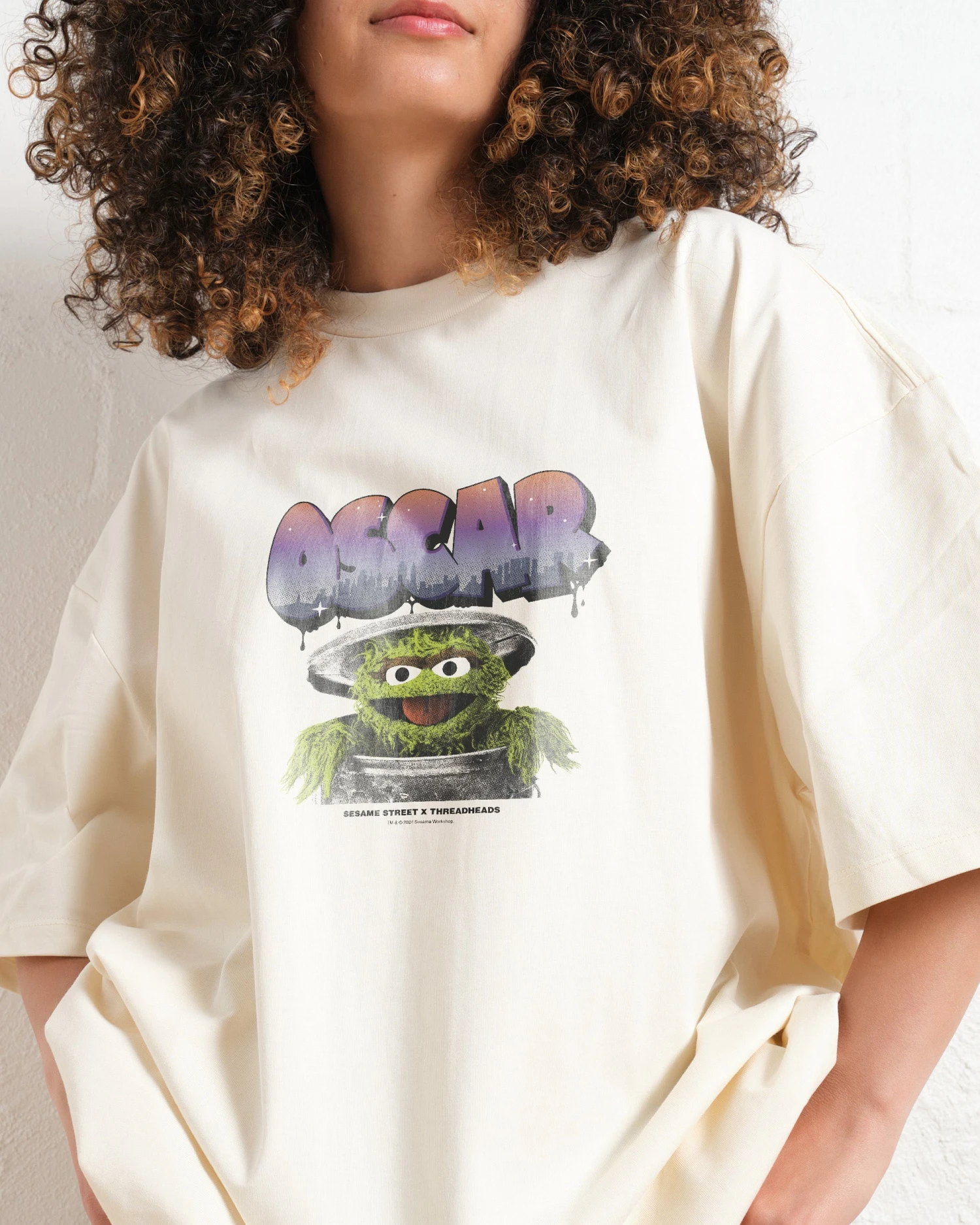 Sesame Street Oscar Graffiti Oversized Tee 3 Sesame Street Oscar Graffiti Oversized Tee