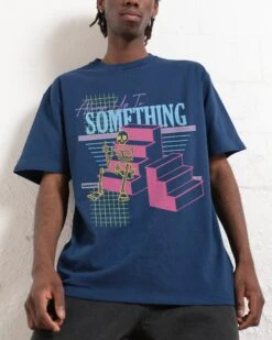 Always Up To Something T-Shirt -Threadheads Clothing Navy Front 18d2f781 761e 49a6 807a e80caeac6dc0