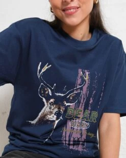 Dear Diary T-Shirt -Threadheads Clothing Navy Front 6129a401 a856 4bd2 9d03 57b70381dd78