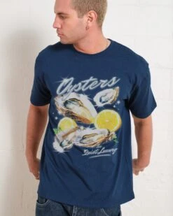 Oysters, The Quiet Luxury T-Shirt -Threadheads Clothing Navy Front ec5dd4da 7740 448d b119 faa8efad242e