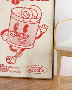 Negroni Art Print -Threadheads Clothing Negroni Mock Up 3 0219b795 4927 4b50 8926 bb4a8e650d2e