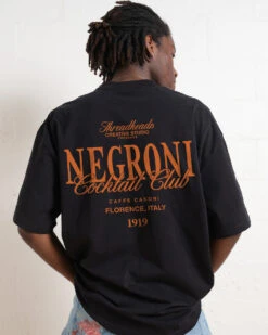 Negroni Cocktail Club Oversized Tee -Threadheads Clothing NegroniOversizedTee BlackBack