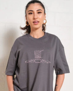 Negroni Cocktail Club Oversized Tee -Threadheads Clothing NegroniOversizedTee CharcoalFront 5386b5f4 2fe3 42db 857a f13491940da8