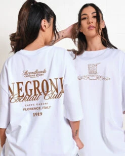 Negroni Cocktail Club Oversized Tee -Threadheads Clothing NegroniOversizedTee White 2900dce8 6e4a 41a7 99d7 fe74cb6ffd87