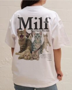 Man I Love Felines Front And Back Oversized Tee -Threadheads Clothing OversizeWhite Back 4d4b8082 2de9 4ce6 98a3 186716d2d50f
