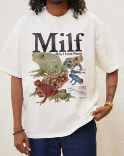 Man I Love Frogs Oversized Tee -Threadheads Clothing OversizeWhite Front 2