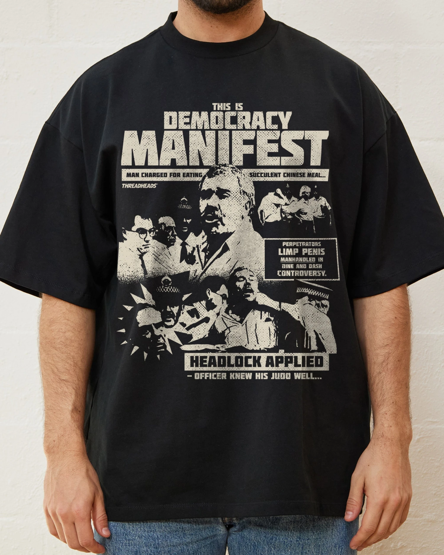 Democracy Manifest: Tabloid Edition Oversized Tee 5 Democracy Manifest: Tabloid Edition Oversized Tee - Image 3