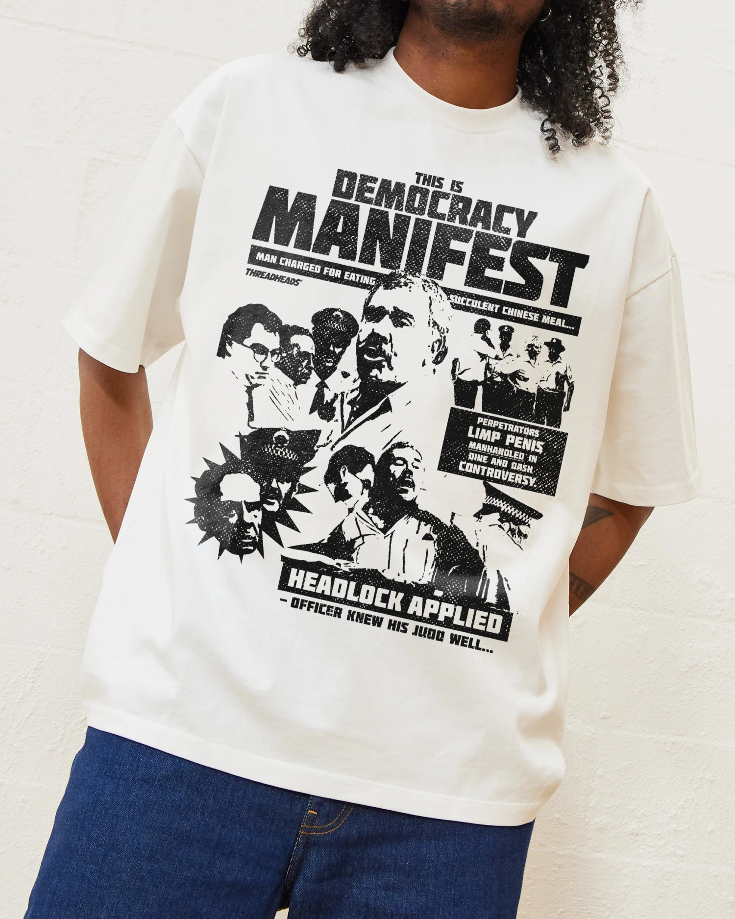 Democracy Manifest: Tabloid Edition Oversized Tee 4 Democracy Manifest: Tabloid Edition Oversized Tee - Image 2