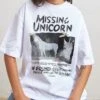 Missing Unicorn Oversized Tee -Threadheads Clothing Oversize White Front 9e872596 a8f6 468e 93a1 e4644d163578