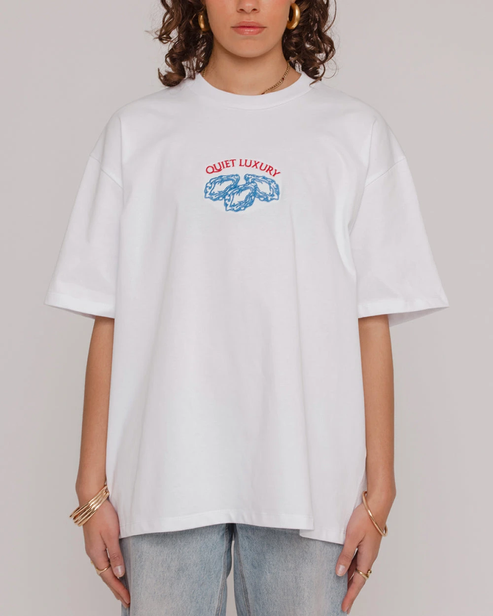 Quiet Luxury Oversized Embroidered Tee 3 Quiet Luxury Oversized Embroidered Tee