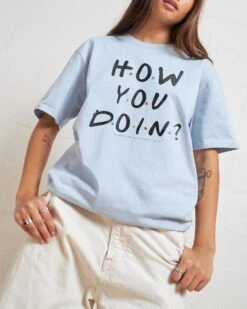 Friends How You Doin? T-Shirt -Threadheads Clothing PaleBlue Front f8da881c 58e2 402e a223 509fac7a1bf6