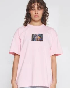 Sweet Maria T-Shirt 24 Sweet Maria T-Shirt -Threadheads Clothing Pink Close Up Front