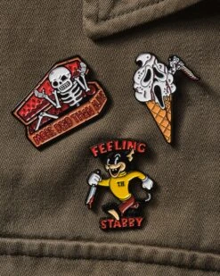 Ice Scream Enamel Pin -Threadheads Clothing Pins lifestyle 21
