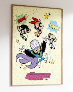 Powerpuff Pow Art Print -Threadheads Clothing Powerpuff Pow Wall Art Mock Up 2 745437d9 0cbc 4558 a3d2 e8f59a9fd2c7