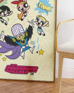 Powerpuff Pow Art Print -Threadheads Clothing Powerpuff Pow Wall Art Mock Up 3 30ca95e4 7f51 4785 b376 0b9bc93e654e