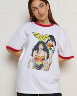 DC Wonder Woman Queen Of The Amazons T-Shirt -Threadheads Clothing RedRinger Front 84bb2241 8d3d 407d baba f2c175fab38a