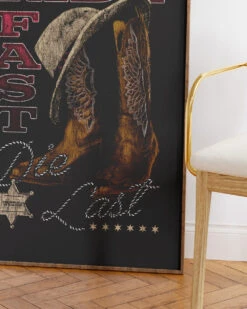 Ride Fast Art Print -Threadheads Clothing Ride Fast Wall Art Mock Up 3 Black