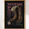 Ride Fast Art Print -Threadheads Clothing Ride Fast Wall Art Mock Up 4 Black