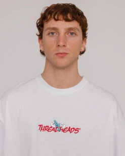 Smurf Story Oversized Tee -Threadheads Clothing Smurfs Ecom onModel 001041