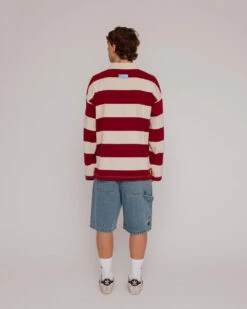 Sleeping Smurf Rugby Polo -Threadheads Clothing Smurfs Ecom onModel 00177