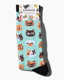 Cat Face Socks -Threadheads Clothing Socks 24