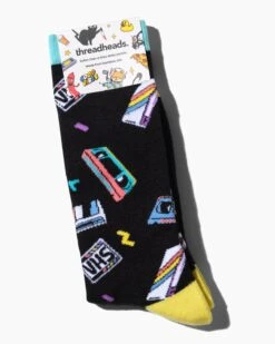 Retro VHS Tapes Socks 8 Retro VHS Tapes Socks -Threadheads Clothing Socks 42