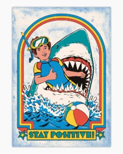 Stay Positive Art Print -Threadheads Clothing Stay positive MockUp 1