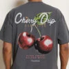 Cherry Drip T-Shirt -Threadheads Clothing Tee Charcoal Back