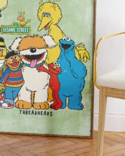 Sesame Street The Gangs All Here Art Print -Threadheads Clothing The Gangs All Here WallArtMockUp 3