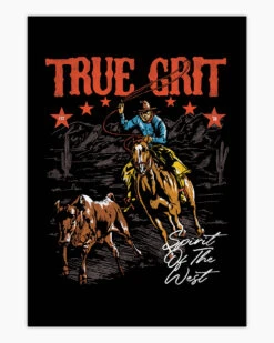 True Grit Art Print -Threadheads Clothing True Grit Wall Art Mock Up 1 Black
