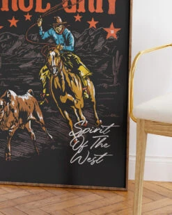 True Grit Art Print -Threadheads Clothing True Grit Wall Art Mock Up 3 Black