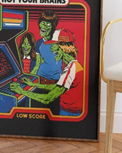 Video Games Rot Your Brains Art Print -Threadheads Clothing Video Games Rot Your Brain SINGLE 2