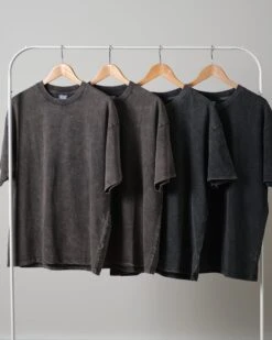 Wash Tee 4 Pack: Black Stone, Grey Stone
