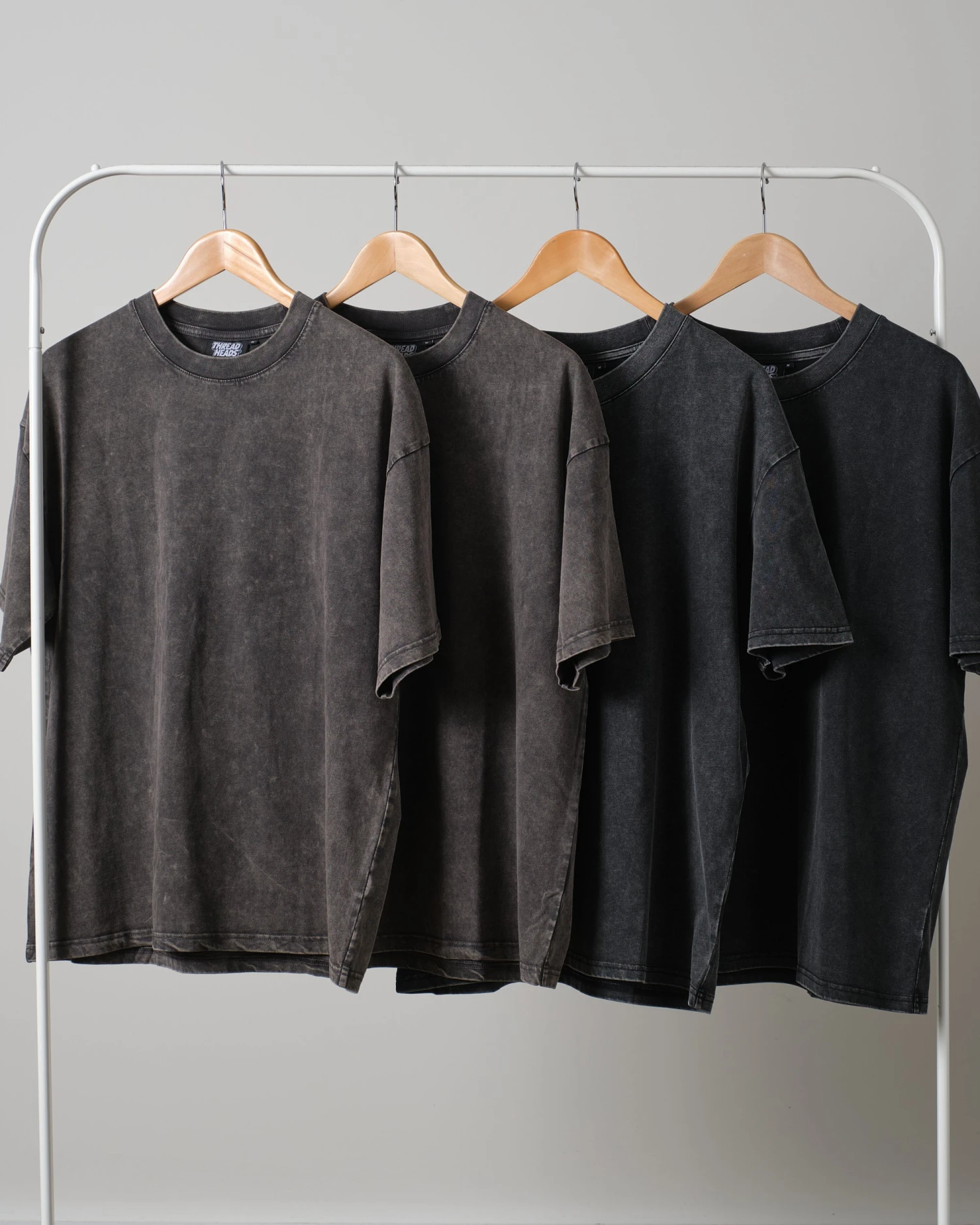 Wash Tee 4 Pack: Black Stone, Grey Stone 3 Wash Tee 4 Pack: Black Stone, Grey Stone