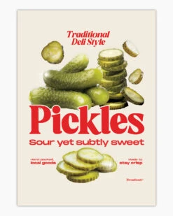 Sour Yet Sweet Pickles Art Print -Threadheads Clothing Wall Art Mock Up 1