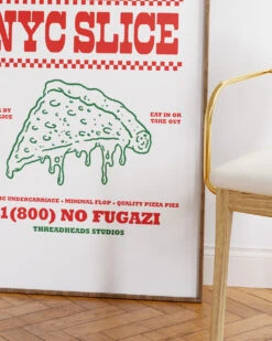 NYC Slice Art Print -Threadheads Clothing Wall Art Mock Up 3 1