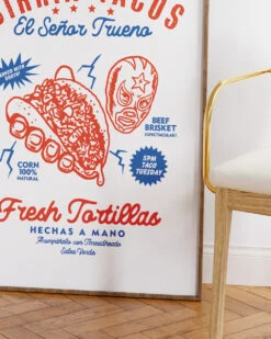 Birria Tacos El Senor Trueno Art Print -Threadheads Clothing Wall Art Mock Up 3 0888ec2b 5760 449d ab23 d4d56fcd4abd