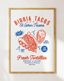 Birria Tacos El Senor Trueno Art Print