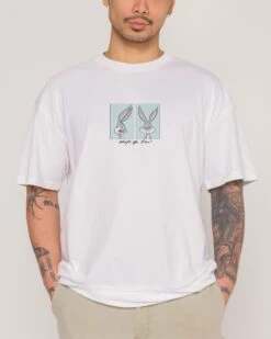 Looney Tunes What’s Up, Doc? T-Shirt -Threadheads Clothing White Close Up Front 586513fd e597 4230 a252 22bdf0e962f2