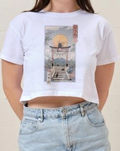 Catsune Inari Crop Tee -Threadheads Clothing White CropTeeFront 57286ab1 beda 4d49 b750 02ba70d148ad