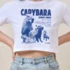 Capybara Rodent Genius Crop Tee -Threadheads Clothing White CropTeeFront e06e2708 61f2 41c0 8223 98cd7ac86508