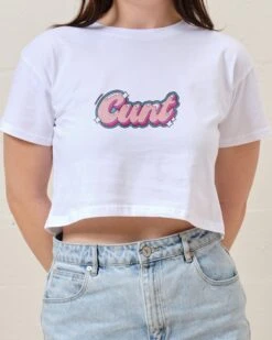 Cunt Crop Tee 9 Cunt Crop Tee -Threadheads Clothing White CropTeeFront e7f3d98c a2d7 4414 ab3f 15a22980efc3