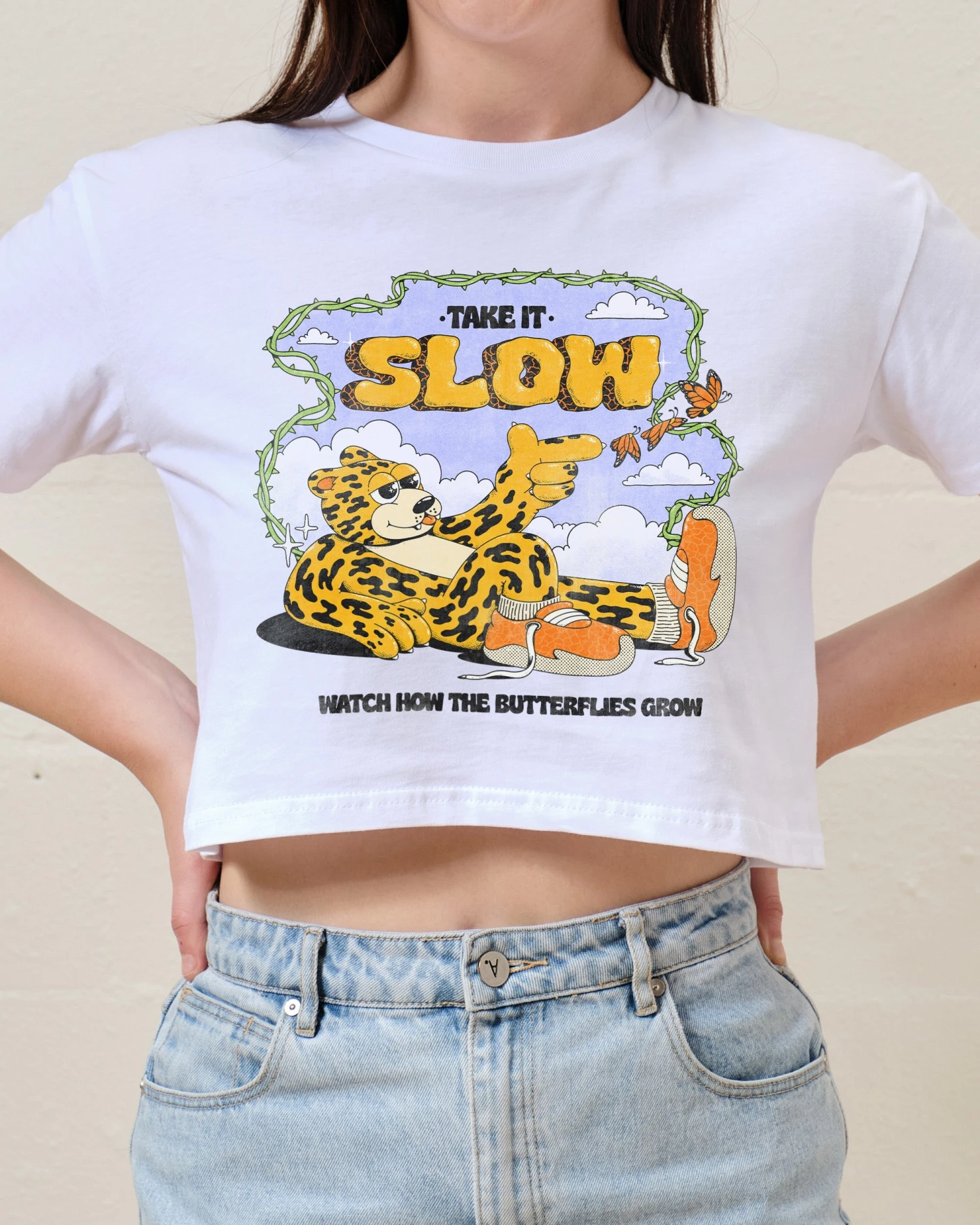 Take It Slow Crop Tee 4 Take It Slow Crop Tee - Image 2