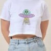 I'm Outta Here Crop Tee -Threadheads Clothing White Crop Tee Front 577f1295 97bc 4fbf 8623 caed7daa65fc