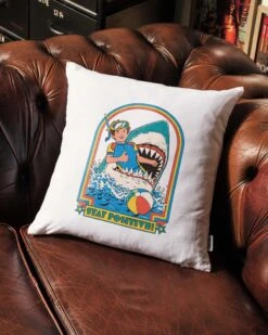 Stay Positive Cushion -Threadheads Clothing White Ecom 9070c5ca 31df 4da4 bfad b37a5ee74a70