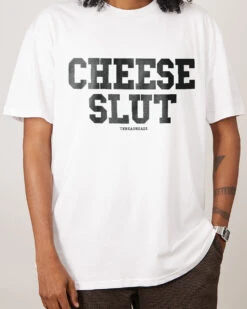 Cheese Slut T-Shirt -Threadheads Clothing White Front 07523045 2c43 44e0 8180 3bcb031db966