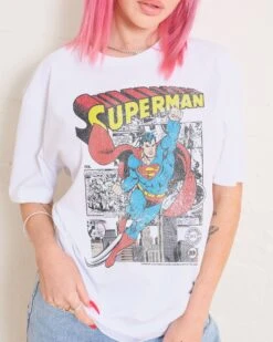 DC Superman Comic Panel T-Shirt