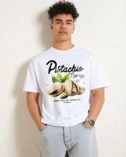 Pistachio Energy T-Shirt -Threadheads Clothing White Front 5b9204b2 e8d5 4012 8791 f8b0e0901989