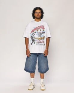 Airball Academy Oversized Tee -Threadheads Clothing White Full Body Oversized Front 0c89a7f5 0067 4cdd ae6f 5dd3132b08ba