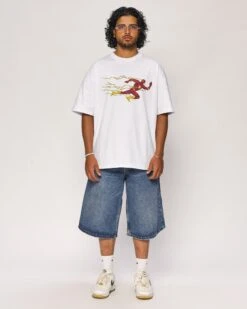 DC The Flash Oversized Tee -Threadheads Clothing White Full Body Oversized Front f463bc5c dfa8 487d 966d 647260271e49